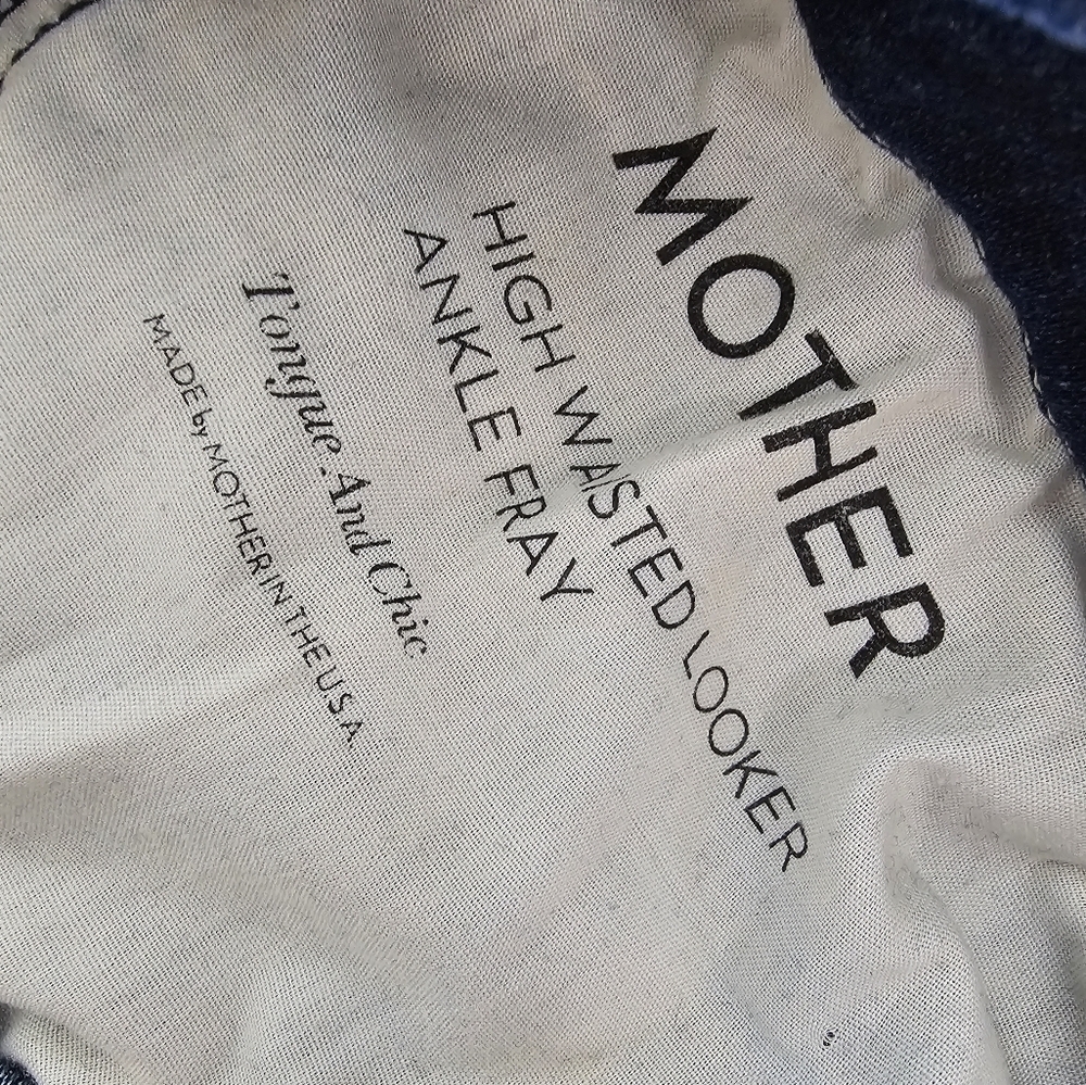 MOTHER High Waisted Looker Ankle Fray‎ High Rise Skinny Blue Jeans 27 Preowned - Picture 8 of 10